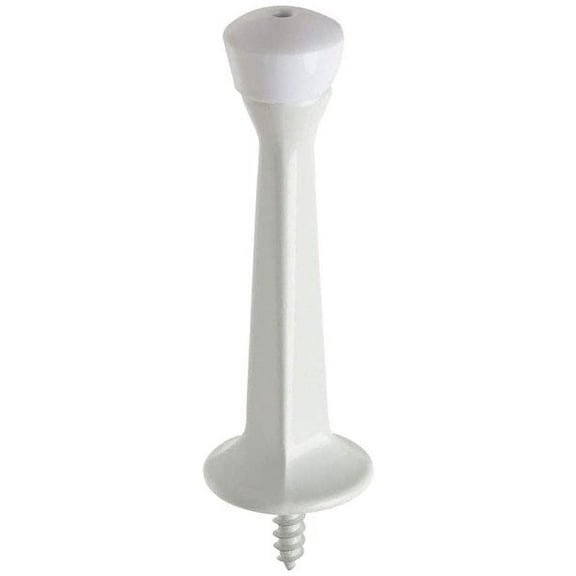 Liberty Door Stop Metal Solid Rigid Door Stopper Brushed 3" (Solid White, 1 Pack)