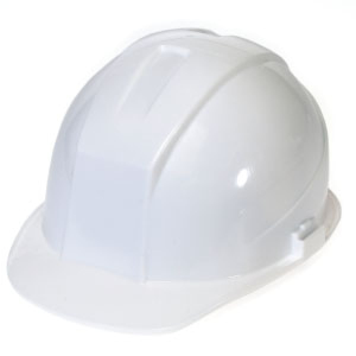 Liberty DuraShell HDPE Cap Style Hard Hat with 4 Point Ratchet Suspension, White, Sold by Each