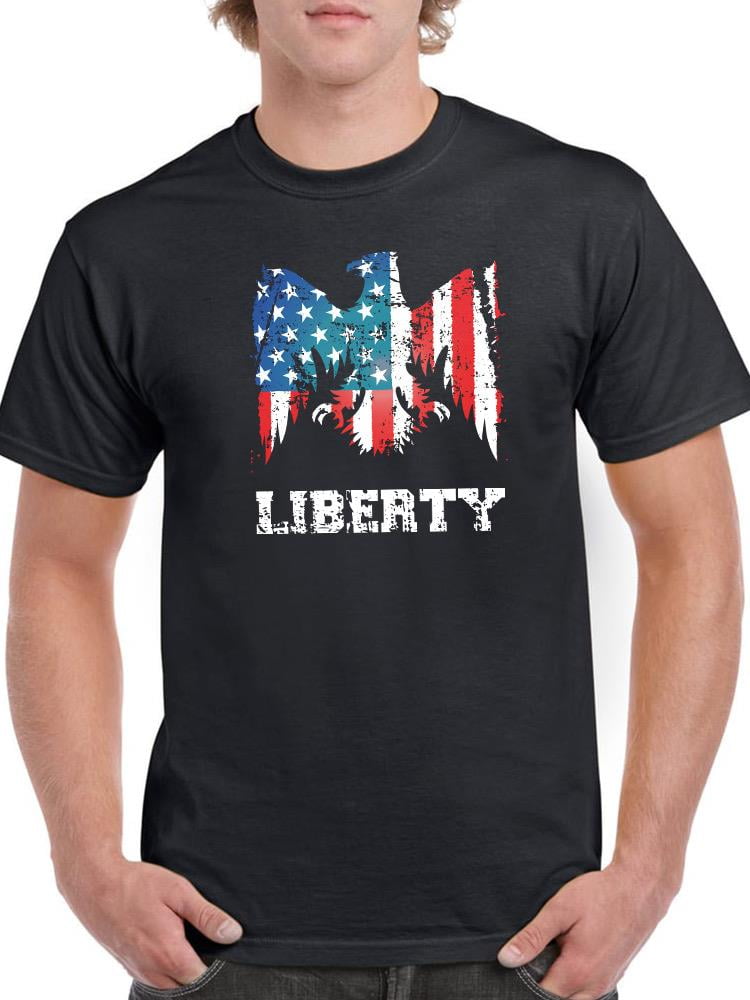 Liberty Eagle Flag T-Shirt Men -Smartprints Designs, Male Medium ...