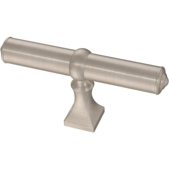 Liberty Elegant Base 2-7/8 In. (73 Mm) Satin Nickel Elongated Bar Cabinet Knob