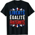 thumbnail image 1 of Liberty Equality Fraternity French Bastille Day Fleur De Lis T-Shirt, 1 of 4