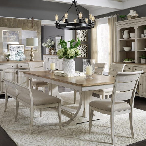 Liberty Furniture Industies, INC Optional 6 Piece Trestle Table Set