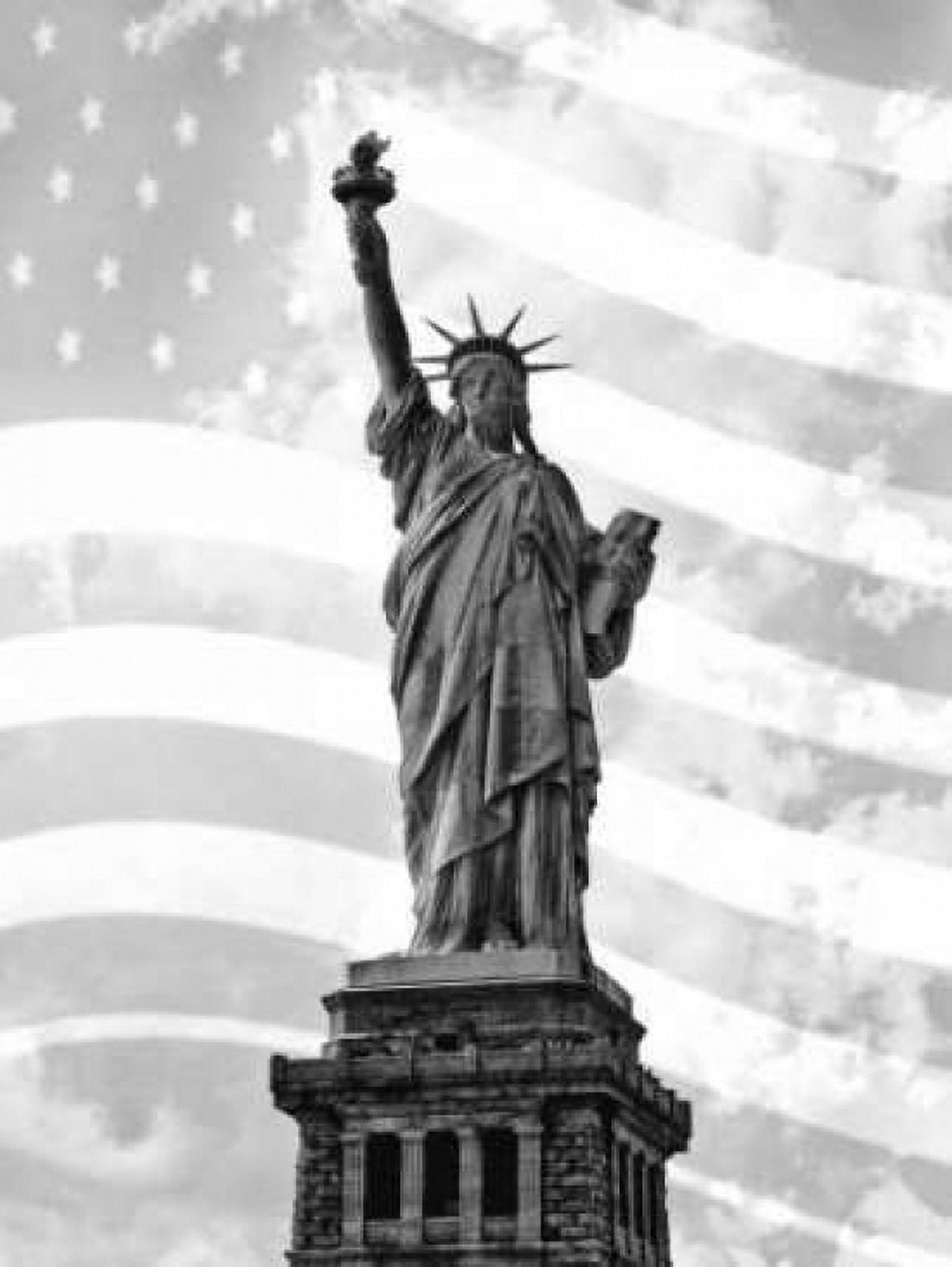 Liberty Flag Canvas Art - Richard Roffman (18 x 24)