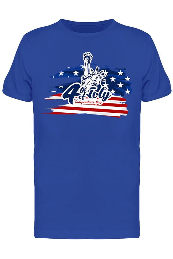 Liberty Fourth Of July Usa T-Shirt Men -Image by Shutterstock, Male 3X-Large