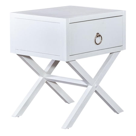 Liberty Furniture Industies, INC East End 1 Drawer Accent Table in Wirebrushed White