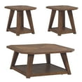 thumbnail image 1 of Liberty Furniture 3 Piece Set - Octagonal Cocktail Table, 2 Octagonal End Tables - Amber Brown Oak, 1 of 10