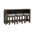 thumbnail image 1 of Liberty Furniture 4 Piece Set - Console Bar Table, 3 Stools - Satin Espresso, 1 of 9