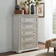 Liberty Furniture Industies, INC Big Valley 5 Drawer Chest in Whitestone w/ Heavy Distressing