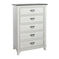 thumbnail image 1 of Liberty Furniture Industies, INC Allyson Park 5 Drawer Chest in Wirebrushed White w/ Charcoal Top, 1 of 6