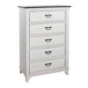 Liberty Furniture Industies, INC Allyson Park 5 Drawer Chest in Wirebrushed White w/ Charcoal Top