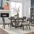 thumbnail image 1 of Liberty Furniture 5 Piece Pedestal Table Dining Set with 4 Panel Back Chairs - Satin Espresso, 1 of 8