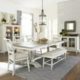 thumbnail image 1 of Liberty Furniture Industies, INC Whitney 6 Piece Trestle Table Set - Antique Linen w/ Weathered Gray, 1 of 4