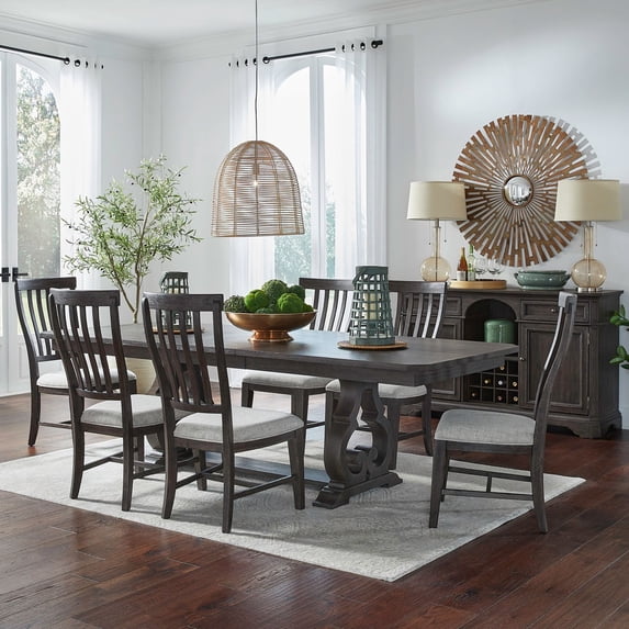Liberty Furniture Grant Park 7 Piece Trestle Table Set - Brown