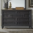 thumbnail image 1 of Liberty Furniture Industies, INC 9 Drawer Dresser - Black Traditional Multi in Dusty Taupe, 1 of 5