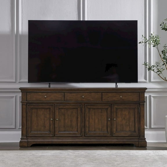 Liberty Furniture Arden Road 74 Inch TV Console - Cherry