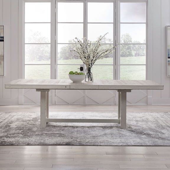 Liberty Furniture Backroads Trestle Dining Room Table - White