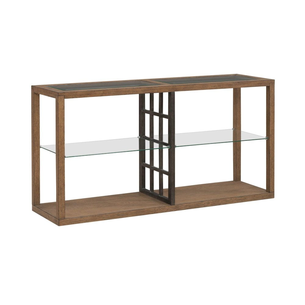 Liberty Furniture Bayhill Trellis - Sofa Table - Brown, image size:1000x1000
