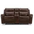thumbnail image 1 of Liberty Furniture Blair Transitional Leather Loveseat in Brown, 1 of 4
