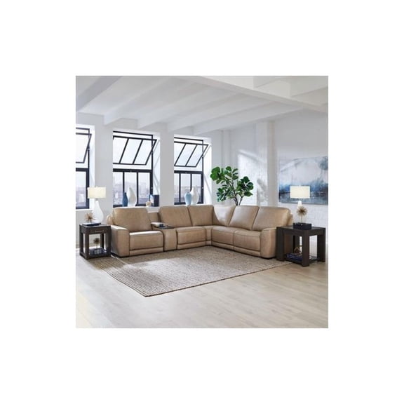 Liberty Furniture Blake 6 Piece Power Reclining Sectional Sofa - Oatmeal Leather