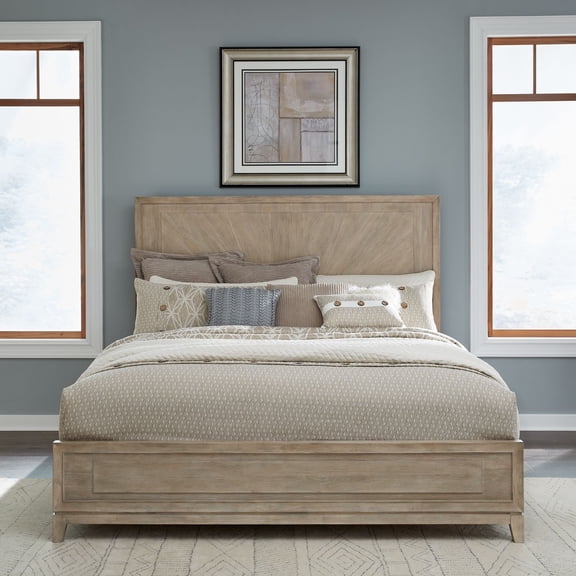 Liberty Furniture Brentwood King California Panel Bed - Brown