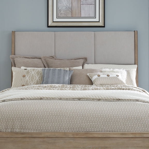 Liberty Furniture Brentwood Queen Upholstered Panel Headboard - Brown
