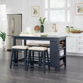 thumbnail image 1 of Liberty Furniture Brook Creek 5 Piece Kitchen Dining Counter Table Set Navy Blue, 1 of 11