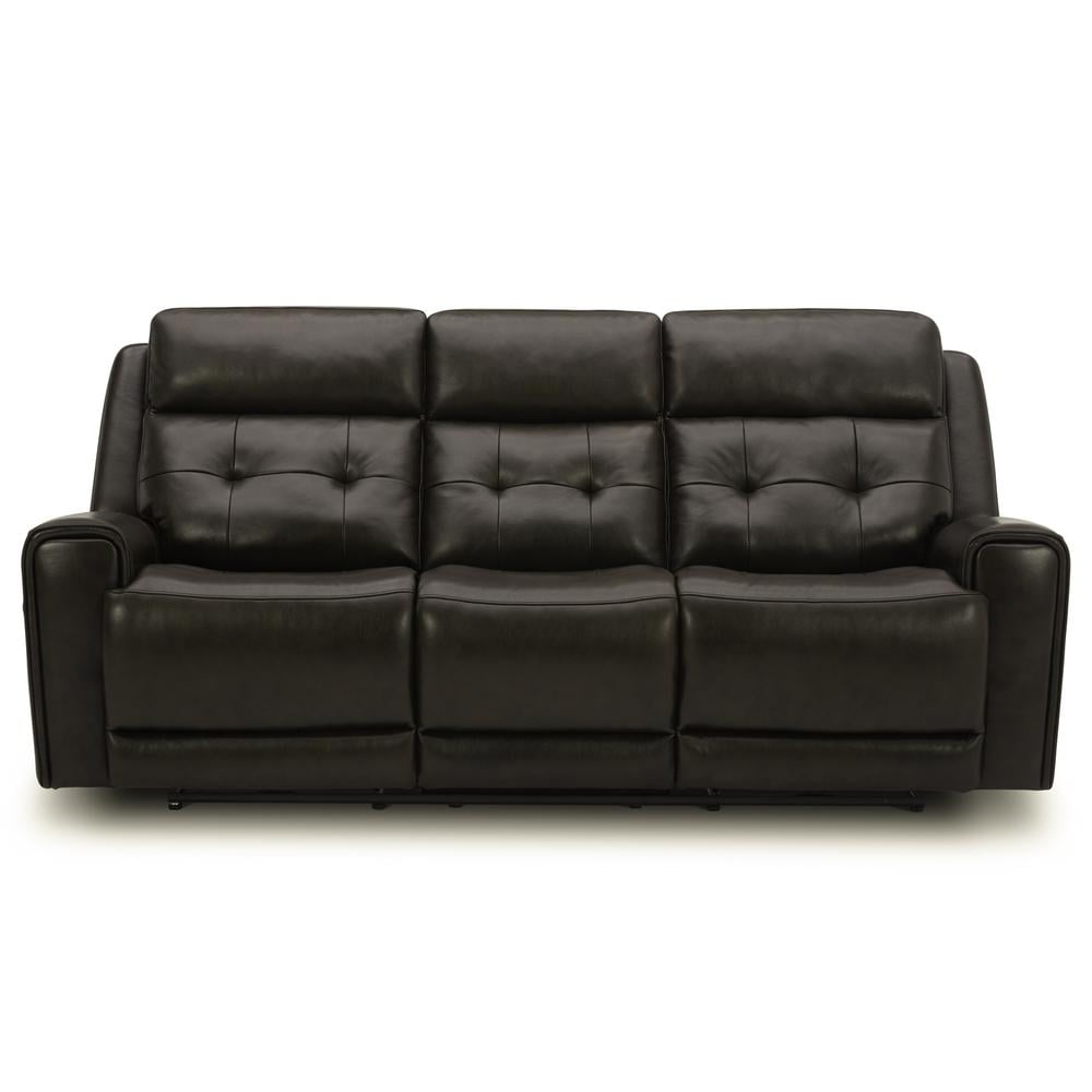 Liberty Furniture Carrington Transitional Leather Sofa in Dark Brown