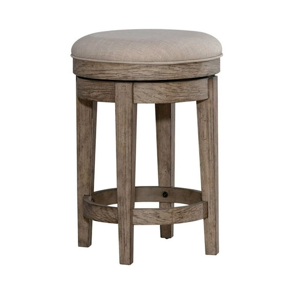 Liberty Furniture City Scape 25" Wood Console Stool in Burnished Beige