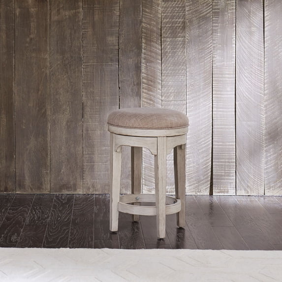 Liberty Furniture Farmhouse Reimagined Console Swivel Stool - White