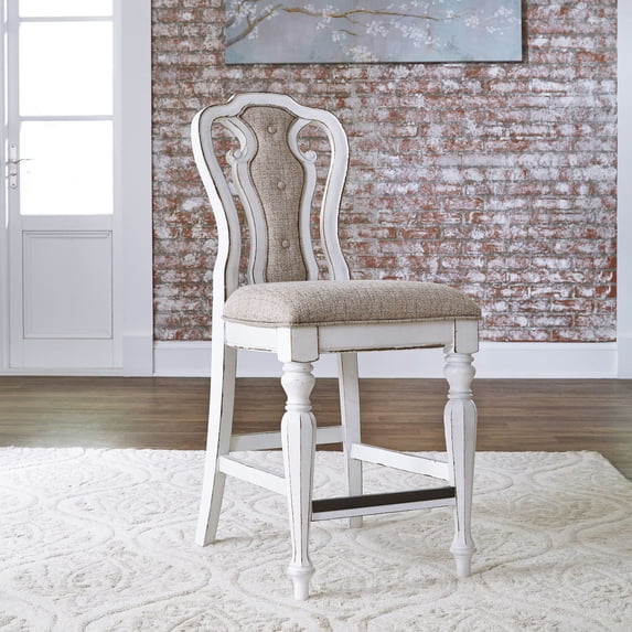 Liberty Furniture Magnolia Manor Counter Height Chair -Set of 2 - White