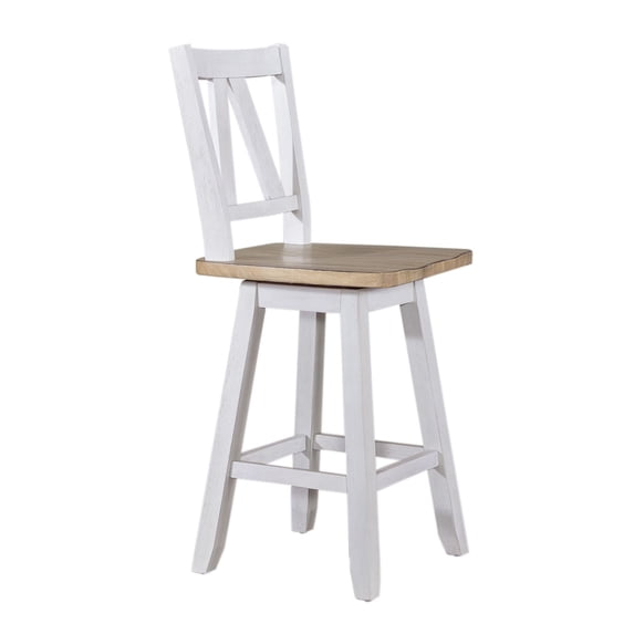 Liberty Furniture Lindsey Farm Dining Counter Height Swivel Chairs - Set of 2