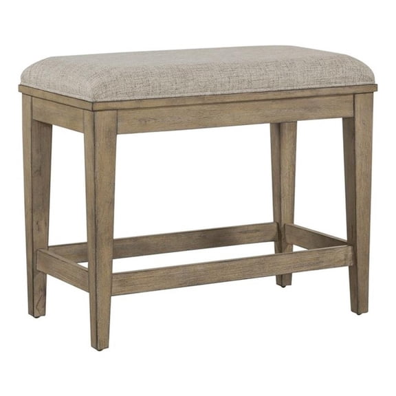 Liberty Furniture Devonshire 24" Wood Console Stool in Sandstone Tan