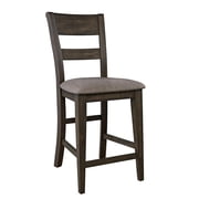 Liberty Furniture Industries Double Bridge Splat Back Counter Chair RTA, W19 x D24 x H43, Dark Brown