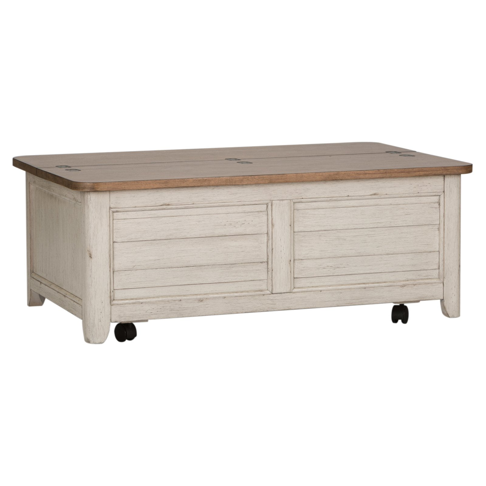 White Rectangular Pine Storage Trunk with Cedar Lining