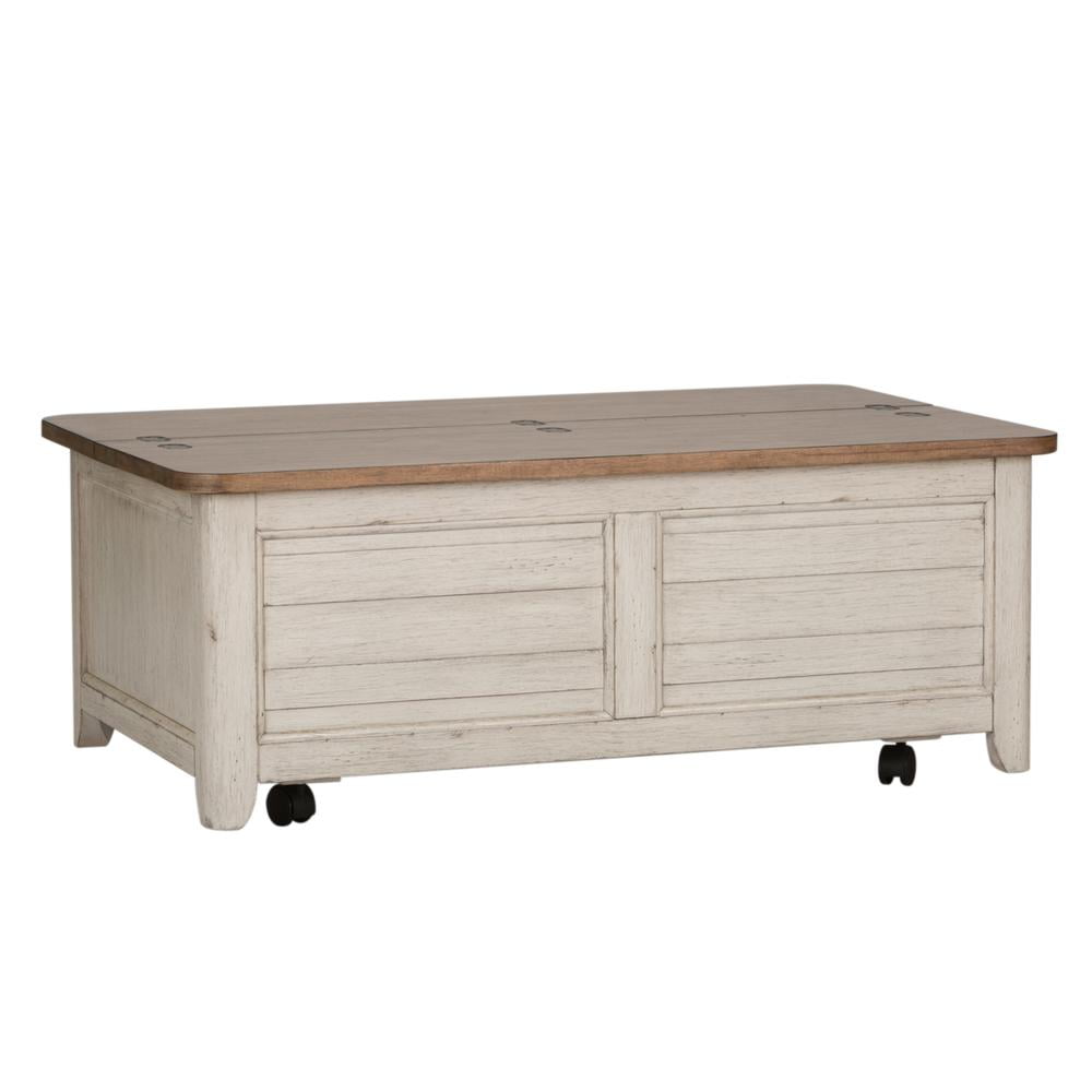 White Rectangular Pine Storage Trunk with Cedar Lining