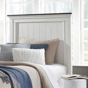 Liberty Furniture Industies, INC Allyson Park Full Panel Headboard in Wirebrushed White w/ Charcoal Top