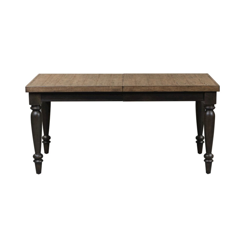Vintage Brown Reclaimed Wood Extendable Dining Table