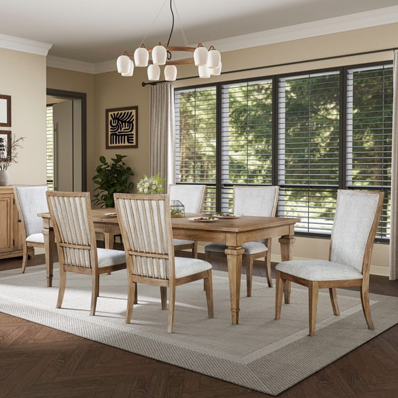 Liberty Furniture Haven Hills Opt 7 Piece Rectangular Table Set - Brown