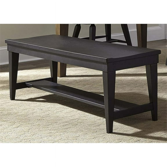 Liberty Furniture Hearthstone Dining Bench in Rustic Black
