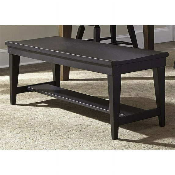 Liberty Furniture Hearthstone Dining Bench in Rustic Black