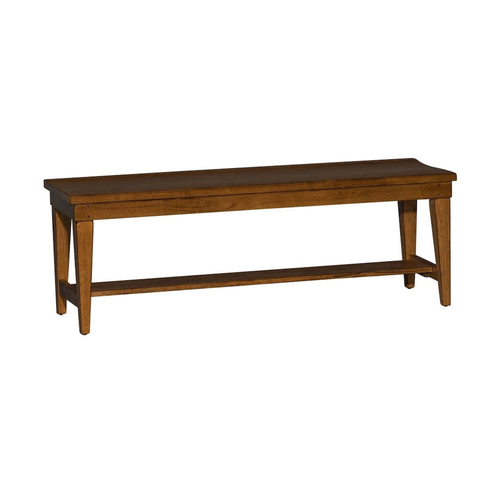 Rustic Oak 52-Inch Traditional Dining Bench