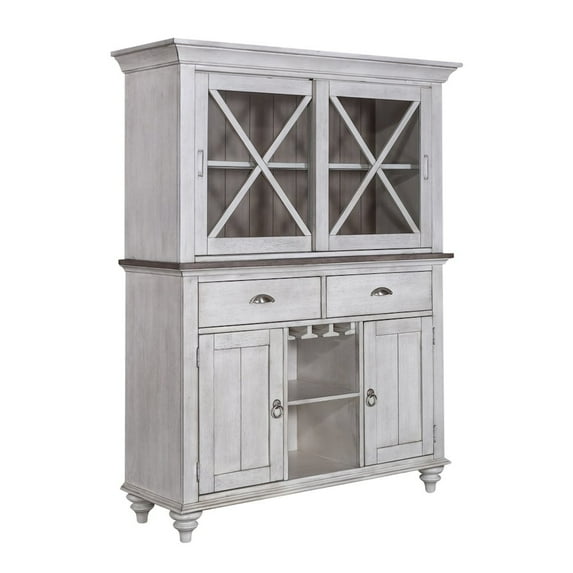 Liberty Furniture Industies, INC Hutch & Buffet in Rubberwood Solids w/ Pine Veneers