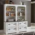 thumbnail image 1 of Liberty Furniture Industies, INC Allyson Park Home Office 2 Piece Set - Wirebrushed White w/ Charcoal Tops, 1 of 3