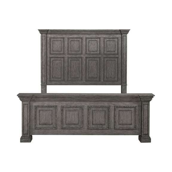 Liberty Furniture Industies, INC King Panel Bed in Rubberwood Solids w/ Birch Veneers