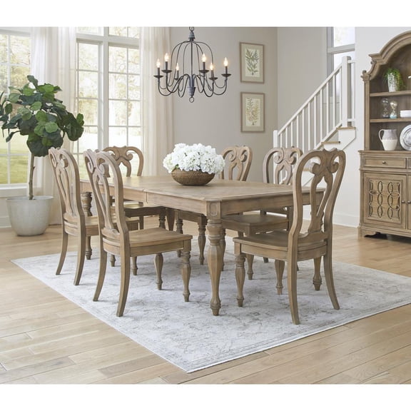 Liberty Furniture Industies, INC Magnolia Manor Alt 7 Piece Rectangular Table Set - Weathered Bisque