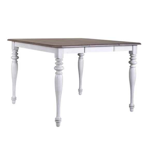 Liberty Furniture Industies, INC Ocean Isle Gathering Table in Antique White w/ Weathered Pine