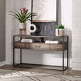 thumbnail image 1 of Liberty Furniture Jamestown Sofa Table Open Shelf Storage Drawer - Brown, 1 of 12