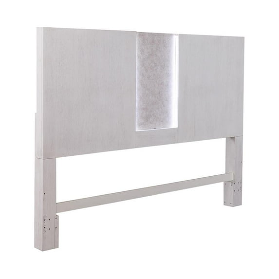 Liberty Furniture Industies, INC Mirage King Travertine Panel Headboard in Wirebrushed White
