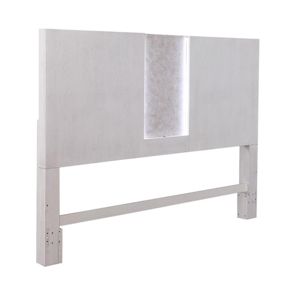 Liberty Furniture Industies, INC Mirage King Travertine Panel Headboard in Wirebrushed White