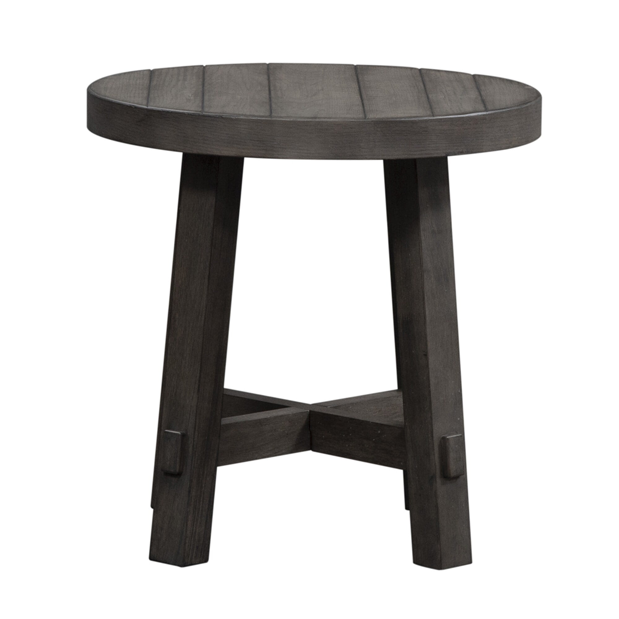 Dusty Charcoal Distressed 3-Piece Round Table Set